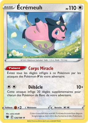 Carte Pokémon Écrémeuh 126/189 Holographique Astres Radieux