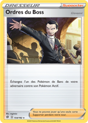 Carte Pokémon Ordres du Boss 154/192 Holographique Clash des Rebelles