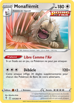 Carte Pokémon Monaflèmit 131/203 Holographique Évolution Céleste