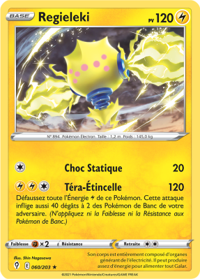 Carte Pokémon Regieleki 060/203 Holographique Évolution Céleste