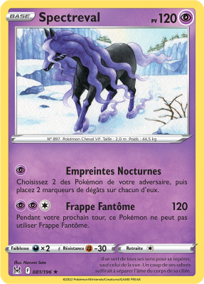 Carte Pokémon Spectreval 081/196 Holographique Origine Perdue