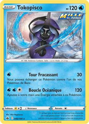 Carte Pokémon Tokopisco 040/198 Holographique Règne de Glace