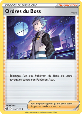 Carte Pokémon Ordres du Boss 132/172 Holographique Stars Étincelantes