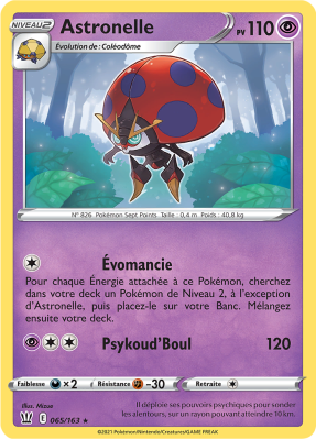 Carte Pokémon Astronelle 065/163 Holographique Styles de Combat