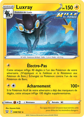 Carte Pokémon Luxray 048/163 Holographique Styles de Combat