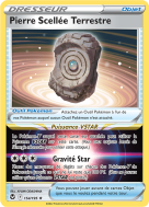 Carte Pokémon Pierre Scellée Terrestre 154/195 Holographique Tempête Argentée