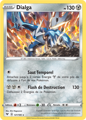 Carte Pokémon Dialga 121/185 Holographique Voltage Éclatant