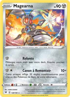 Carte Pokémon Magearna 128/185 Holographique Voltage Éclatant