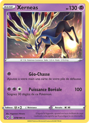 Carte Pokémon Xerneas 078/185 Holographique Voltage Éclatant