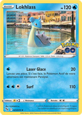 Carte Pokémon Lokhlass 023/078 Holographique Pokémon GO (JCC)