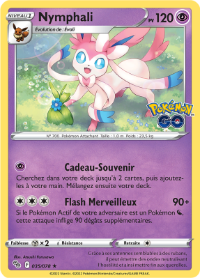 Carte Pokémon Nymphali 035/078 Holographique Pokémon GO (JCC)