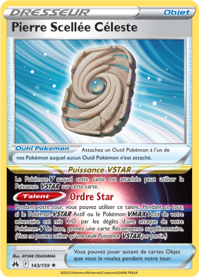 Carte Pokémon Pierre Scellée Céleste 143/159 Holographique Zénith Suprême