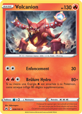 Carte Pokémon Volcanion 026/159 Holographique Zénith Suprême