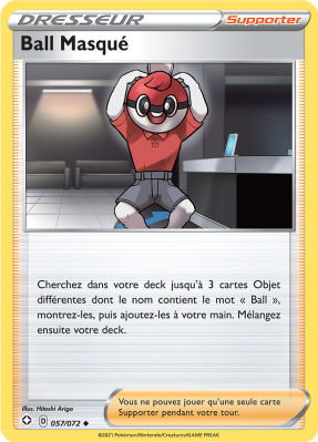 Carte Pokémon Ball Masqué 057/072 Peu commune Destinées Radieuses