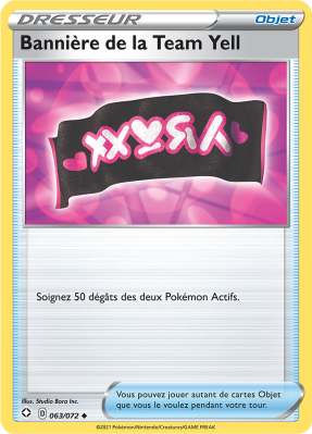 Carte Pokémon Bannière de la Team Yell 063/072 Peu commune Destinées Radieuses