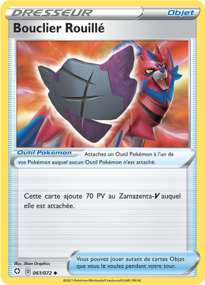 Carte Pokémon Bouclier Rouillé 061/072 Peu commune Destinées Radieuses