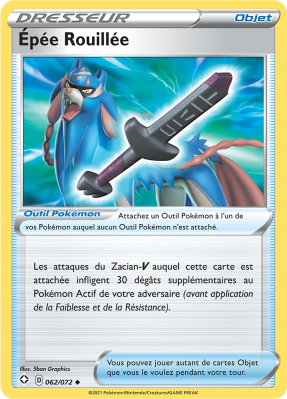 Carte Pokémon Épée Rouillée 062/072 Peu commune Destinées Radieuses