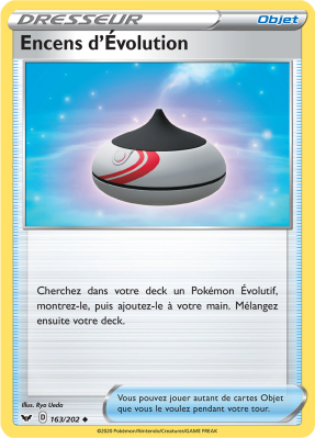 Carte Pokémon Encens d'Évolution 163/202 Peu commune Épée et Bouclier (JCC)