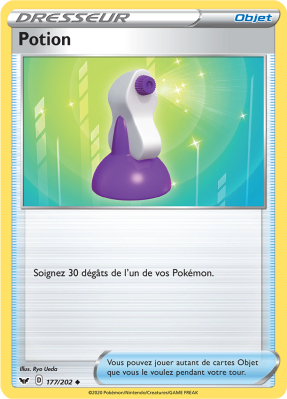 Carte Pokémon Potion 177/202 Peu commune Épée et Bouclier (JCC)