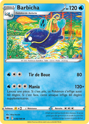 Carte Pokémon Barbicha 036/189 Peu commune Astres Radieux