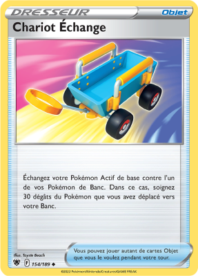 Carte Pokémon Chariot Échange 154/189 Peu commune Astres Radieux