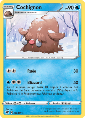 Carte Pokémon Cochignon 032/189 Peu commune Astres Radieux