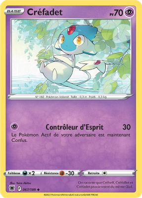 Carte Pokémon Créfadet 067/189 Peu commune Astres Radieux