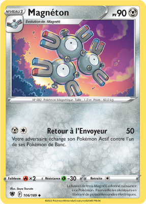 Carte Pokémon Magnéton 106/189 Peu commune Astres Radieux