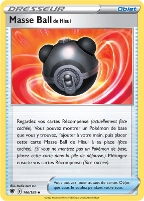 Carte Pokémon Masse Ball de Hisui 146/189 Peu commune Astres Radieux