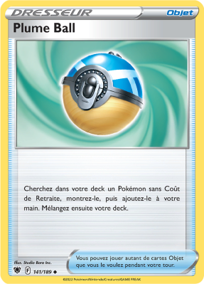 Carte Pokémon Plume Ball 141/189 Peu commune Astres Radieux