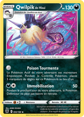Carte Pokémon Qwilpik de Hisui 090/189 Peu commune Astres Radieux