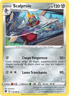 Carte Pokémon Scalproie 116/189 Peu commune Astres Radieux