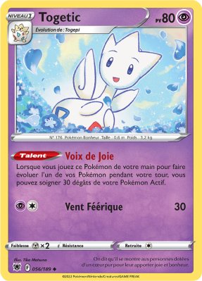 Carte Pokémon Togetic 056/189 Peu commune Astres Radieux