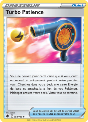 Carte Pokémon Turbo Patience 158/189 Peu commune Astres Radieux