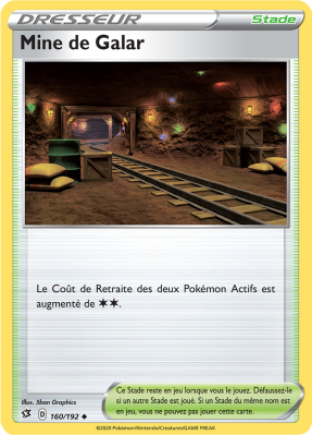 Carte Pokémon Mine de Galar 160/192 Peu commune Clash des Rebelles