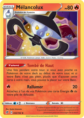 Carte Pokémon Mélancolux 032/192 Peu commune Clash des Rebelles