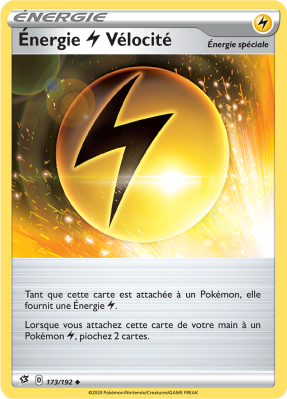 Carte Pokémon Énergie Électrique Vélocité 173/192 Peu commune Clash des Rebelles