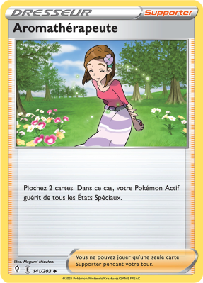 Carte Pokémon Aromathérapeute 141/203 Peu commune Évolution Céleste