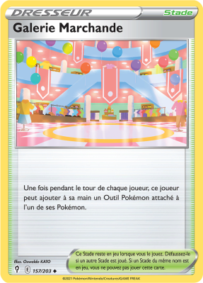 Carte Pokémon Galerie Marchande 157/203 Peu commune Évolution Céleste