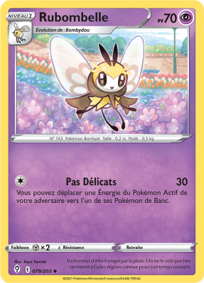 Carte Pokémon Rubombelle 079/203 Peu commune Évolution Céleste