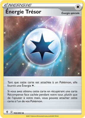 Carte Pokémon Énergie Trésor 165/203 Peu commune Évolution Céleste