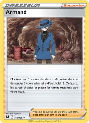 Carte Pokémon Armand 166/196 Peu commune Origine Perdue
