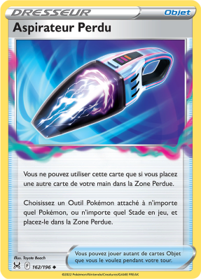 Carte Pokémon Aspirateur Perdu 162/196 Peu commune Origine Perdue
