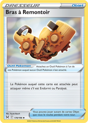 Carte Pokémon Bras à Remontoir 170/196 Peu commune Origine Perdue
