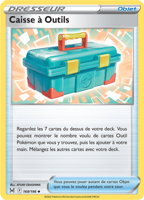 Carte Pokémon Caisse à Outils 168/196 Peu commune Origine Perdue