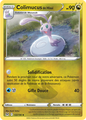 Carte Pokémon Colimucus de Hisui 133/196 Peu commune Origine Perdue