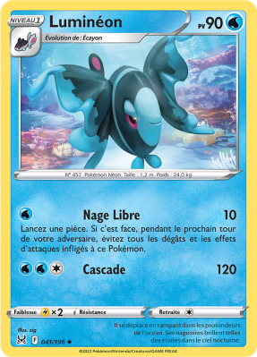 Carte Pokémon Luminéon 041/196 Peu commune Origine Perdue