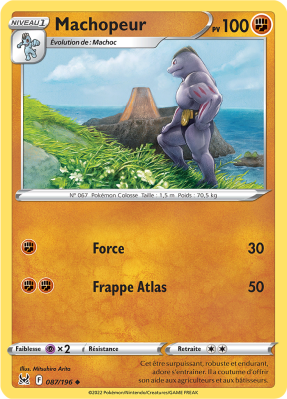 Carte Pokémon Machopeur 087/196 Peu commune Origine Perdue