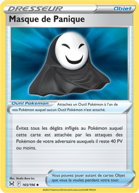 Carte Pokémon Masque de Panique 165/196 Peu commune Origine Perdue
