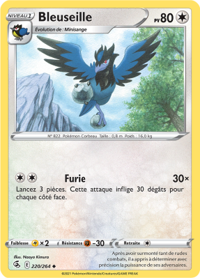 Carte Pokémon Bleuseille 220/264 Peu commune Poing de Fusion